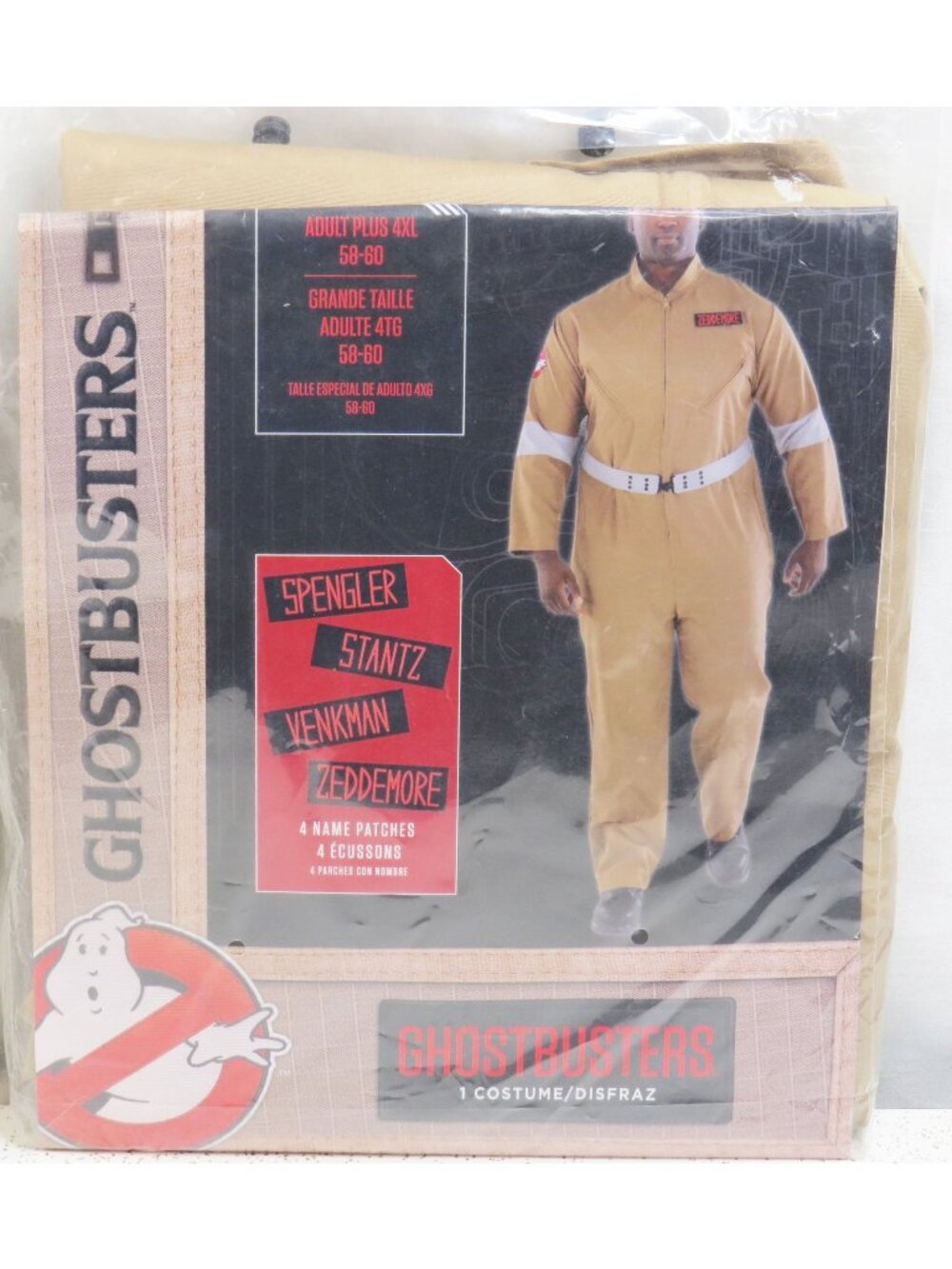 Ghostbusters Jumpsuit Costume Adult Plus Size 4XL 58-60 Flight Suit Patches New